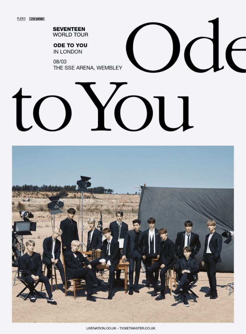 K-POP SUPERSTARS SEVENTEEN “ODE TO YOU” TOUR VENUES ANNOUNCED