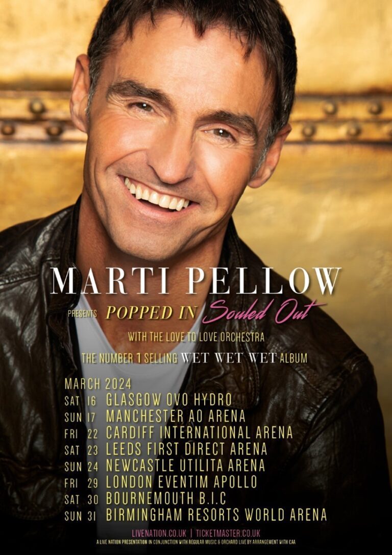 TOUR NEWS MARTI PELLOW PRESENTS POPPED IN SOULED OUT 2024 UK ARENA